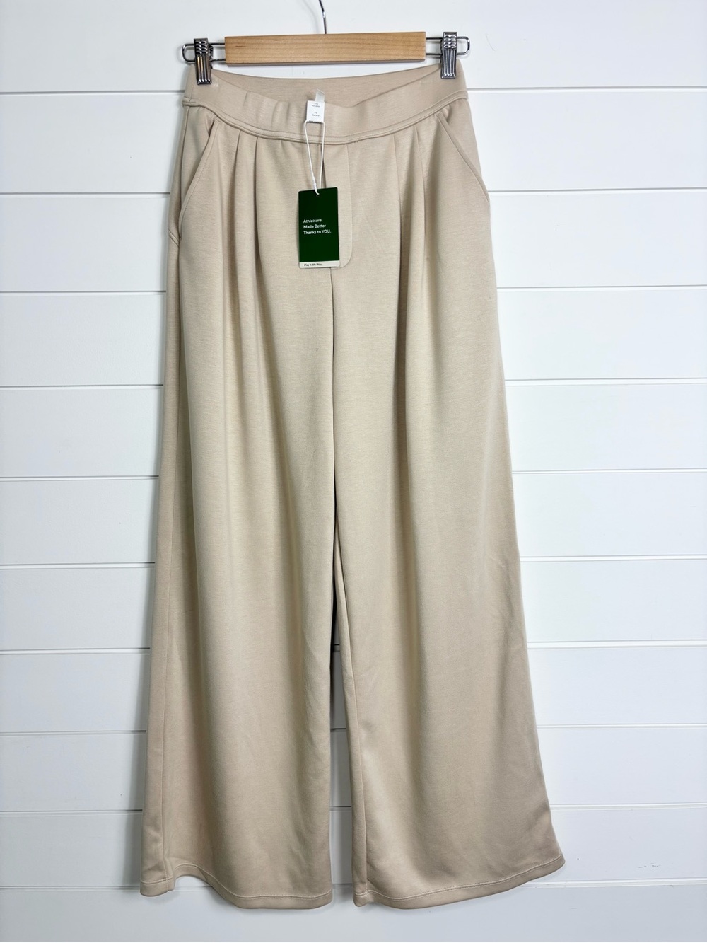HALARA Wide Leg Cream High-Rise Pants size S - Picture 1 of 7
